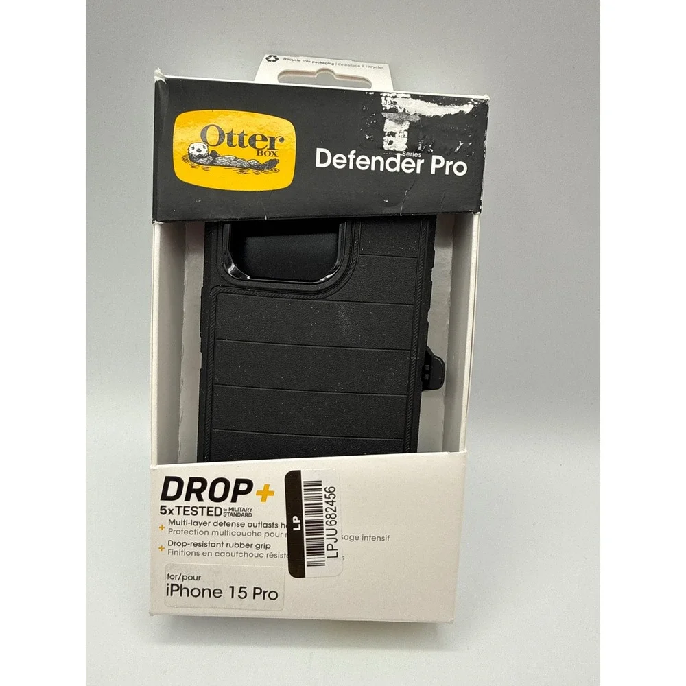 OtterBox Defender Pro iPhone 15 Pro Black New Rugged Protective Case